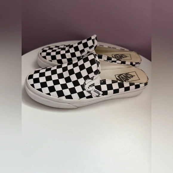Vans Checkerboard Classic Slip-On Mule Signature Rubber Waffle Outsole Women Sz8 - Picture 2 of 10